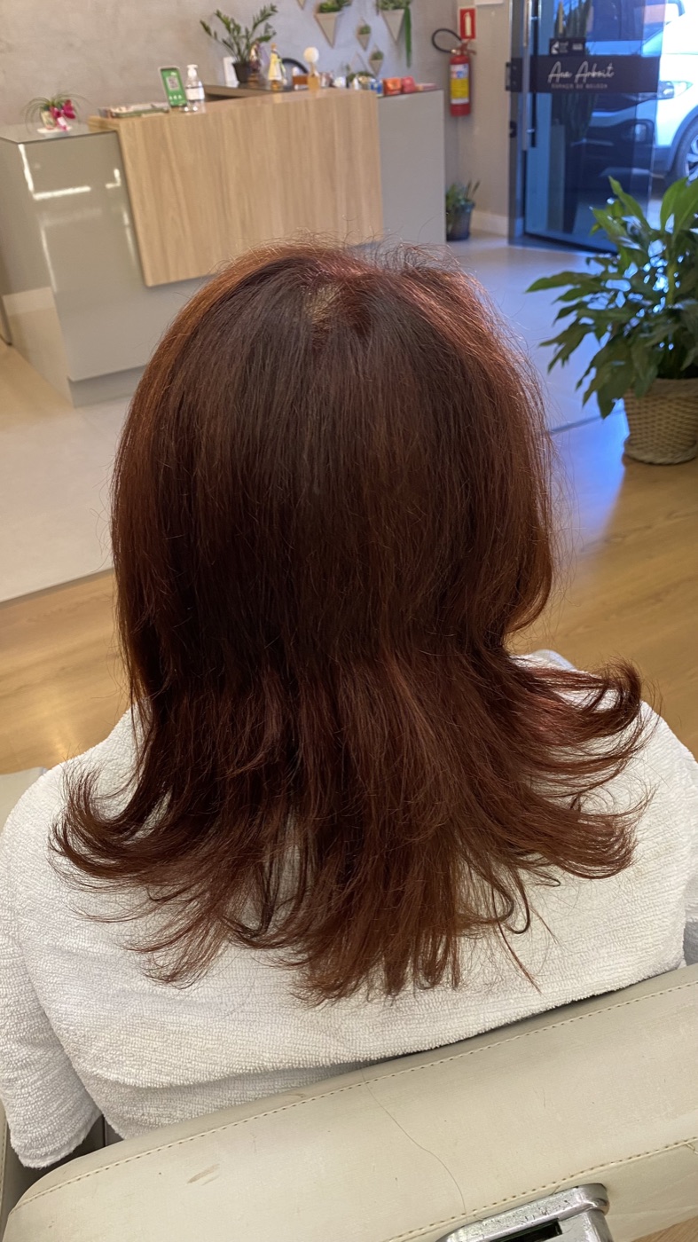 Cabelo antes do processo de coloração