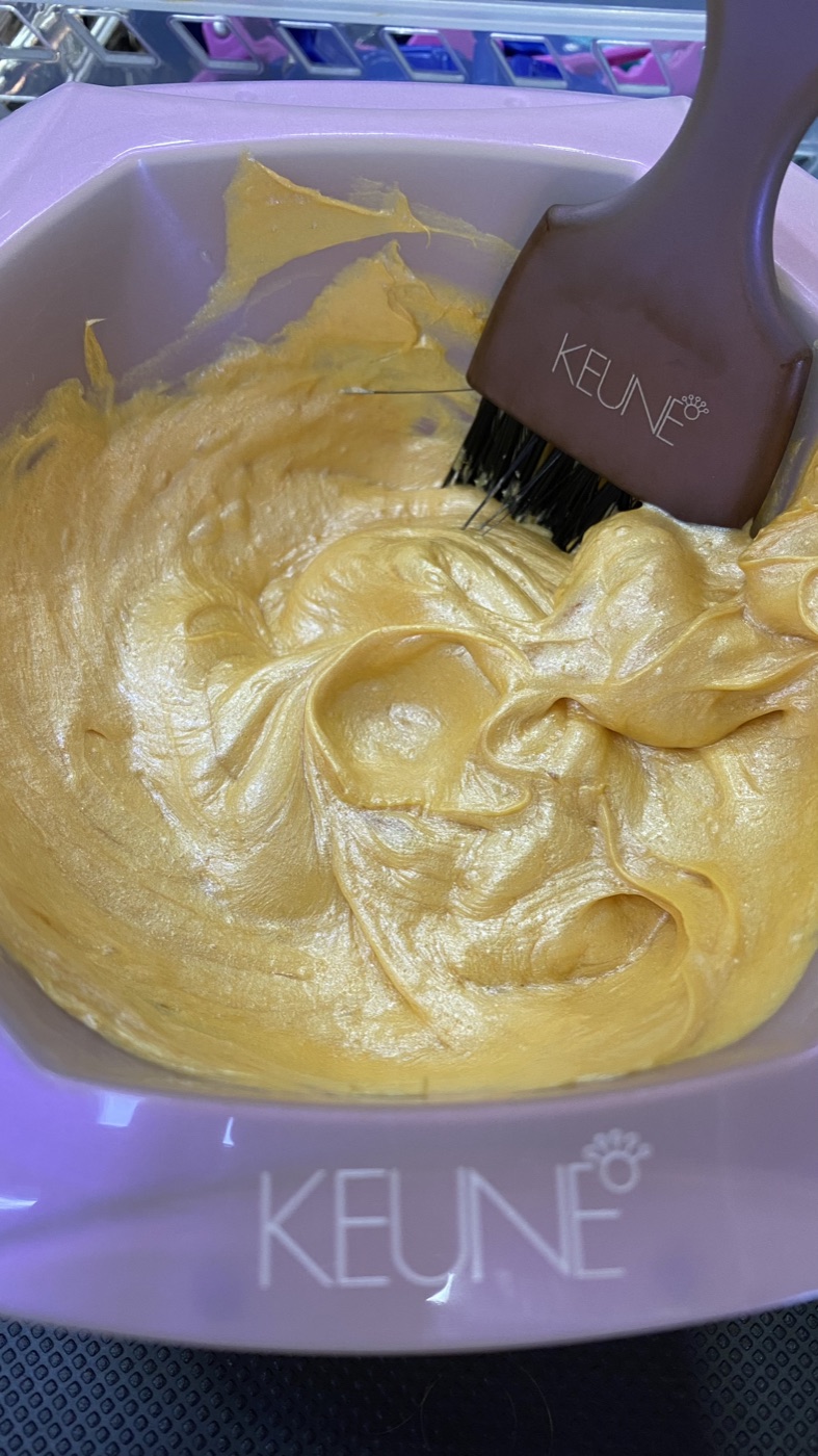 Fórmula preparada para o processo de coloração