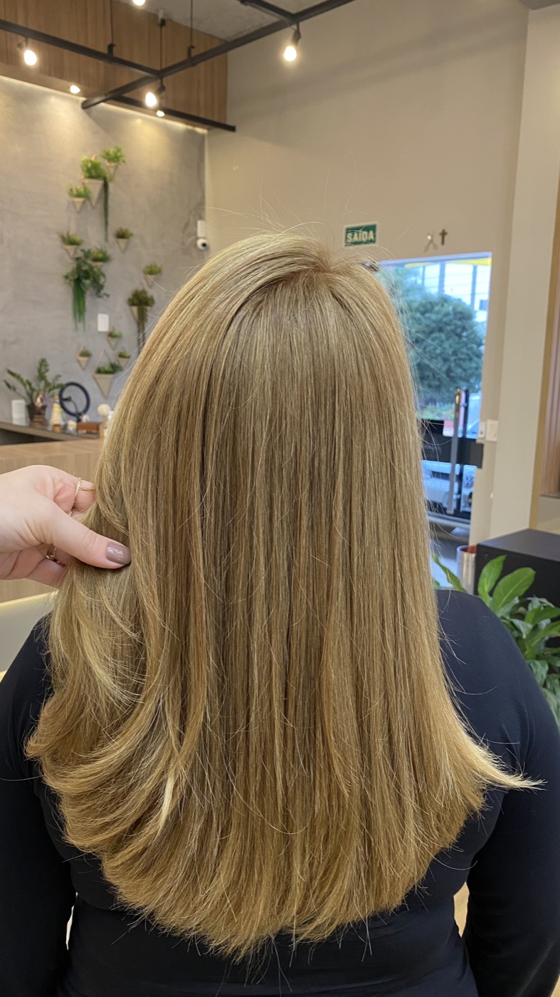 Segundo registro do cabelo depois da coloração