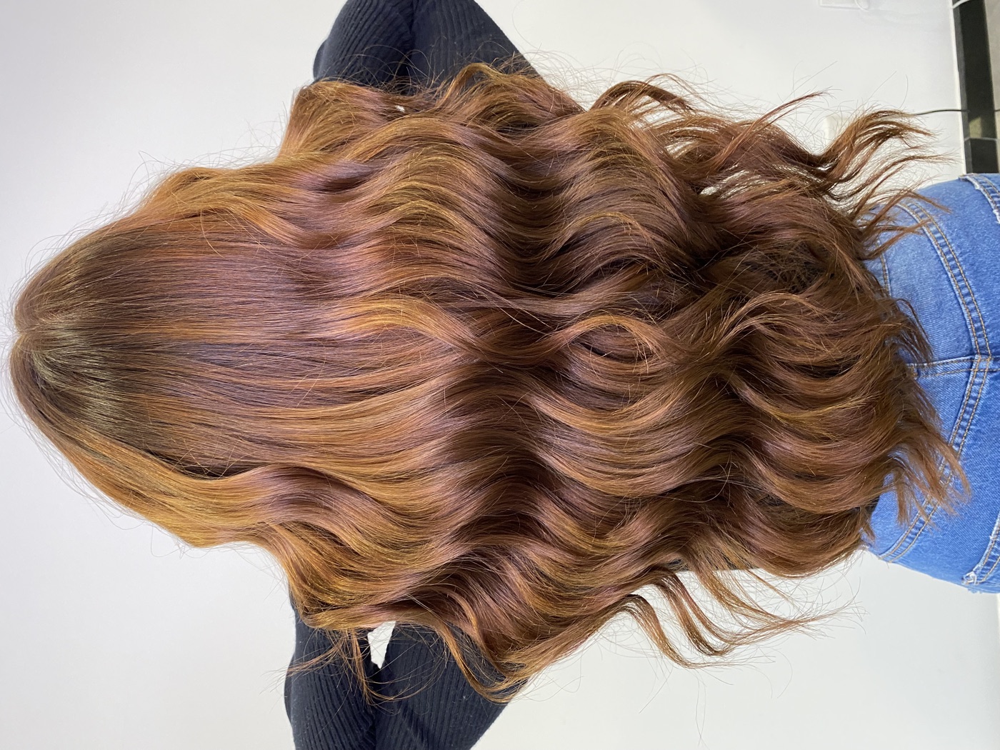 Cabelo depois da limpeza da cor