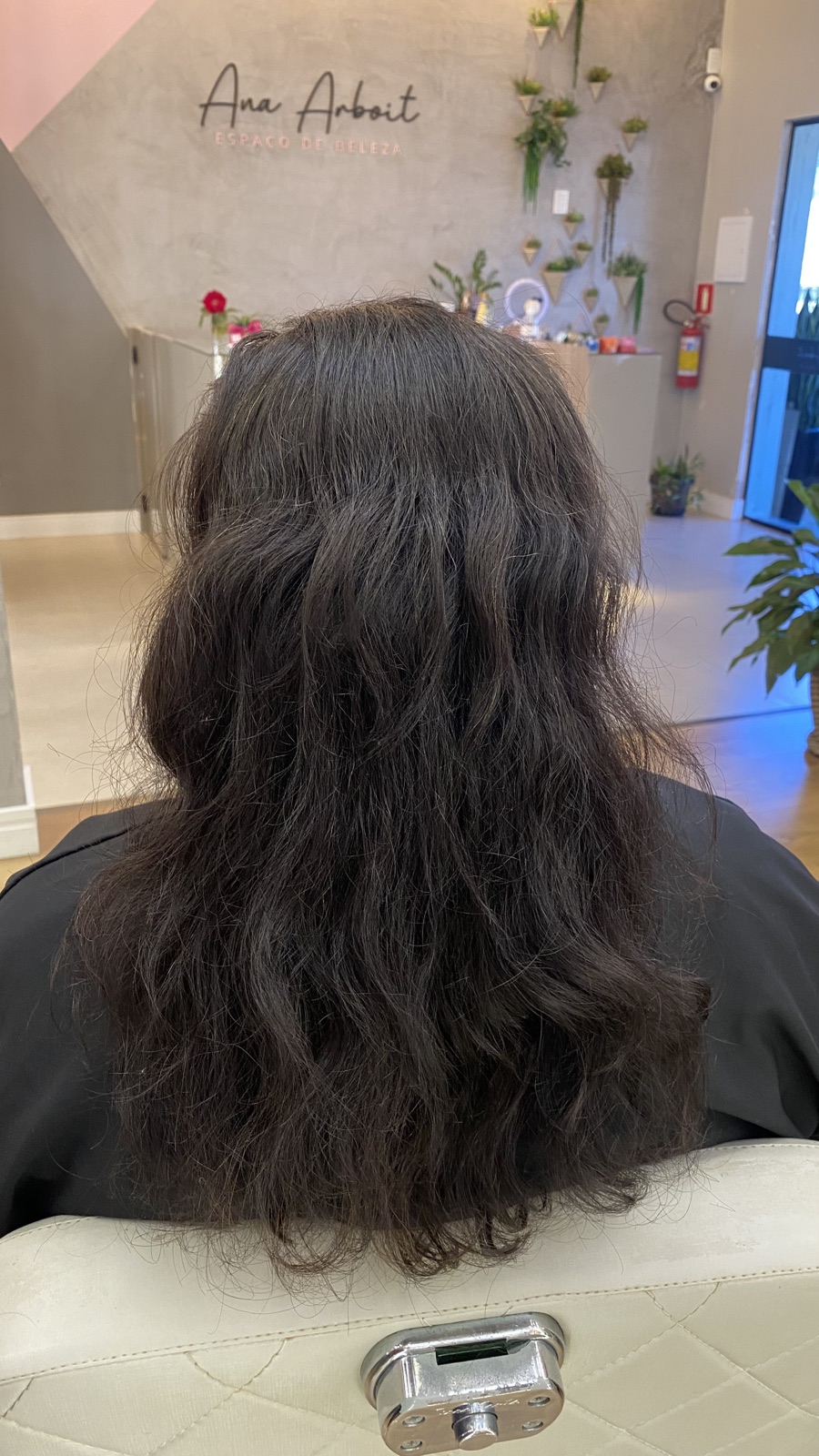 Registro de resultado de mechas realizado no Ana Arboit Espaço de Beleza