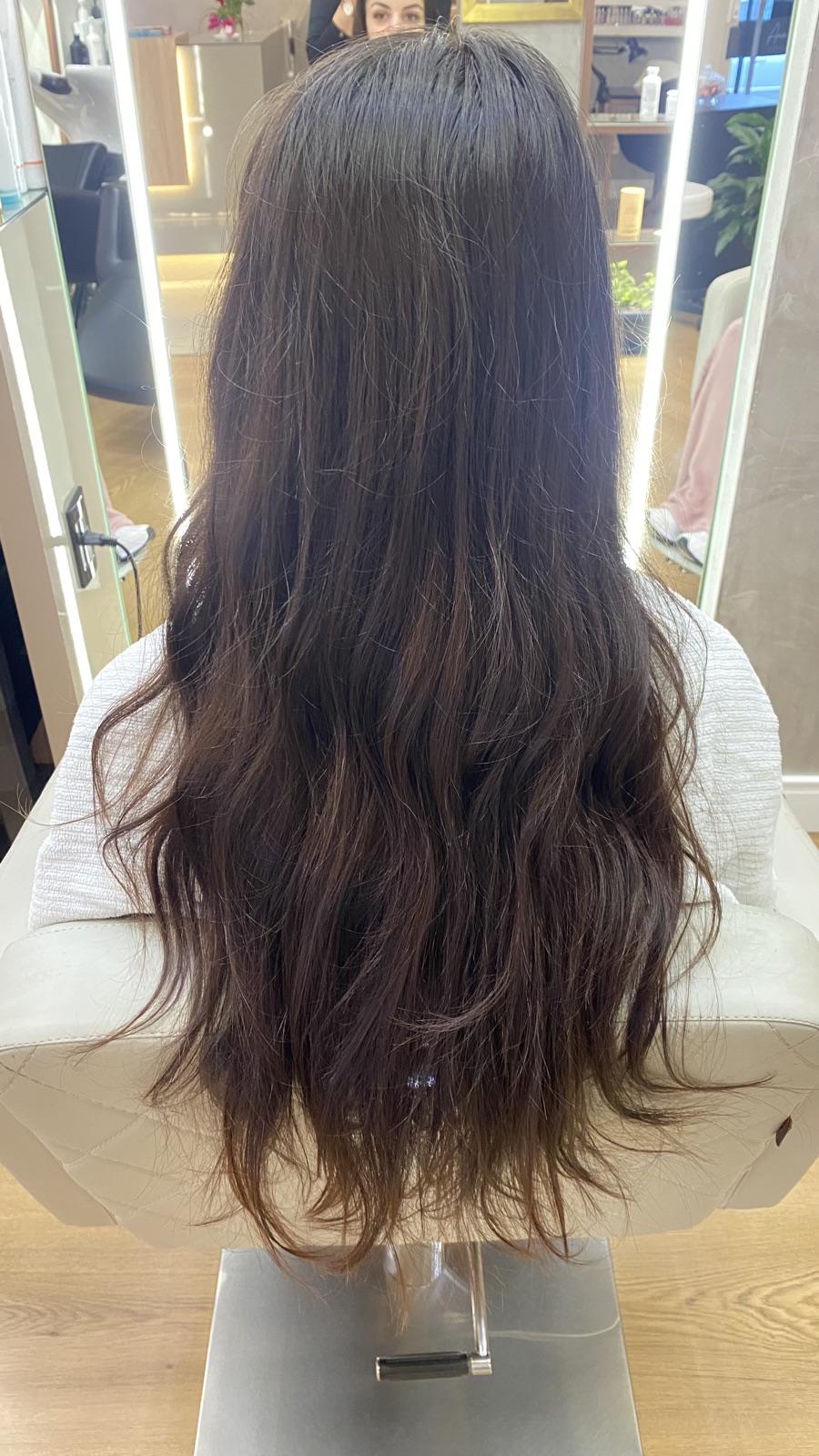 Registro de resultado de mechas realizado no Ana Arboit Espaço de Beleza