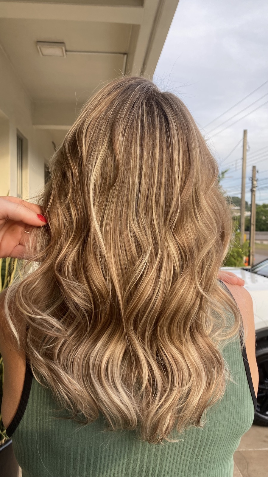 Registro de resultado de mechas realizado no Ana Arboit Espaço de Beleza