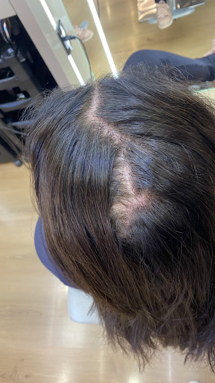 Registro de tratamento capilar realizado no Ana Arboit Espaço de Beleza